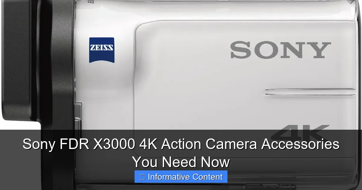 Sony FDR X3000 4K Action Camera Accessories You Need Now