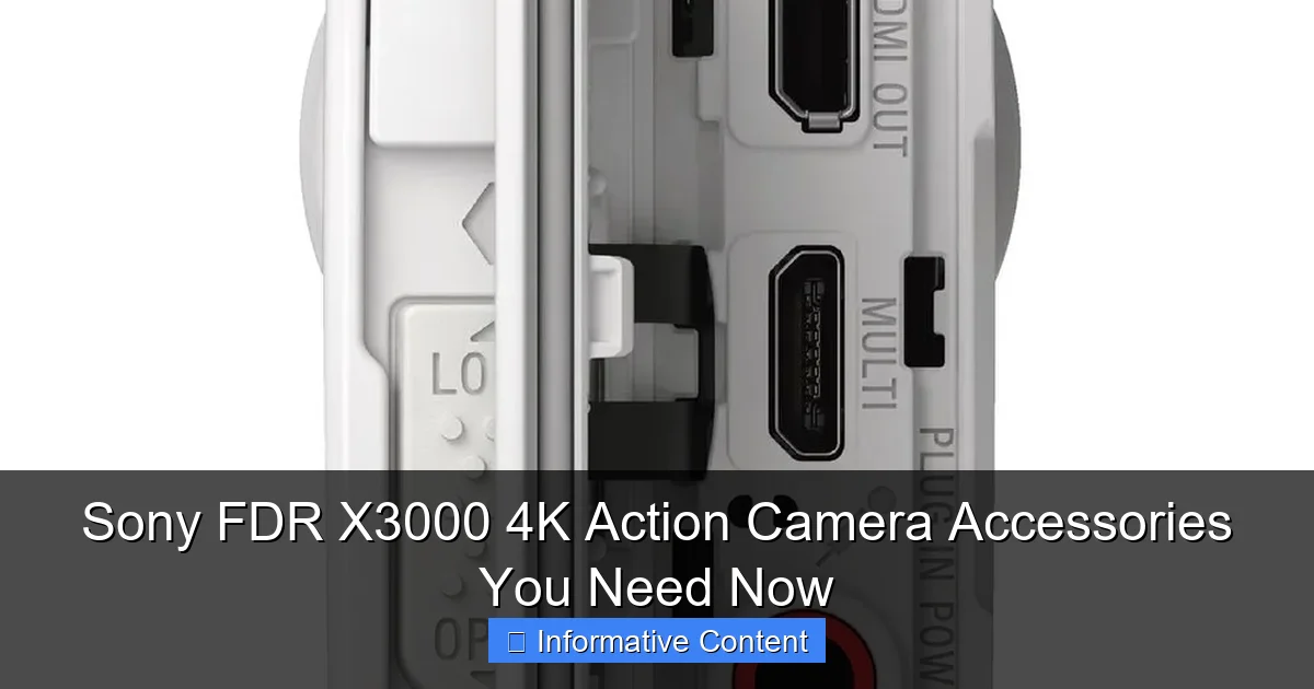 Sony FDR X3000 4K Action Camera Accessories You Need Now