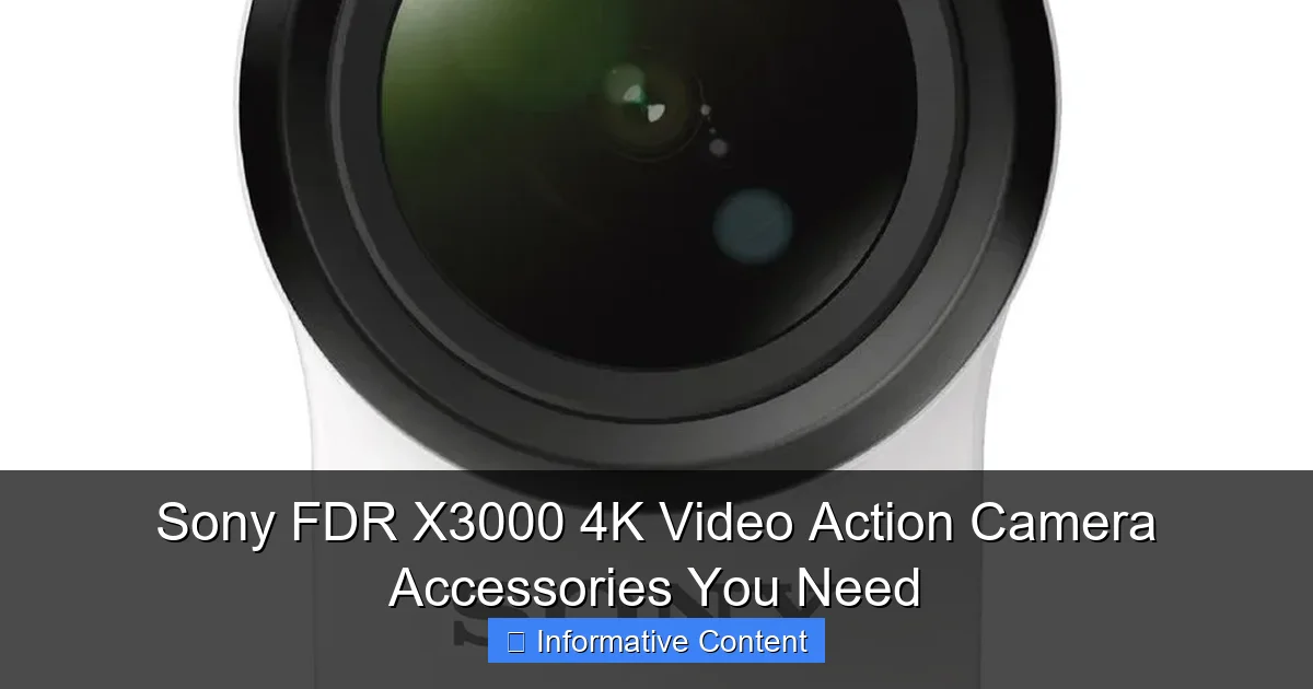 Sony FDR X3000 4K Video Action Camera Accessories You Need