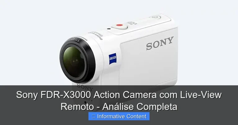 Sony FDR-X3000 Action Camera com Live-View Remoto - Análise Completa