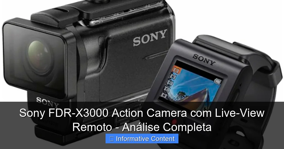 Sony FDR-X3000 Action Camera com Live-View Remoto - Análise Completa