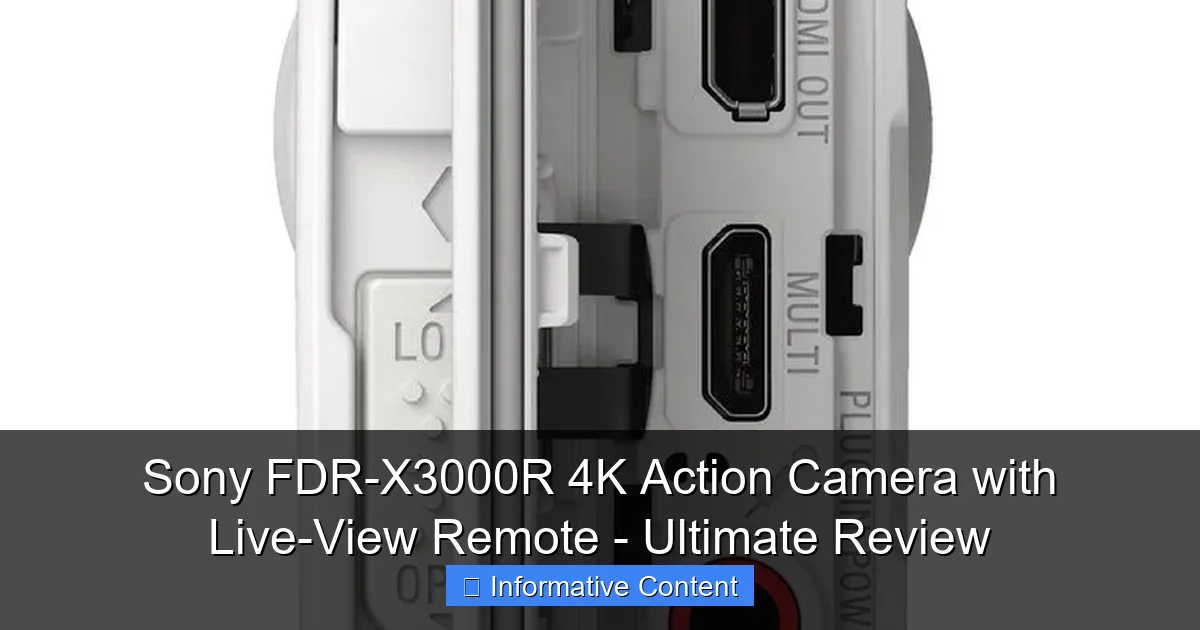 Sony FDR-X3000R 4K Action Camera with Live-View Remote - Ultimate Review