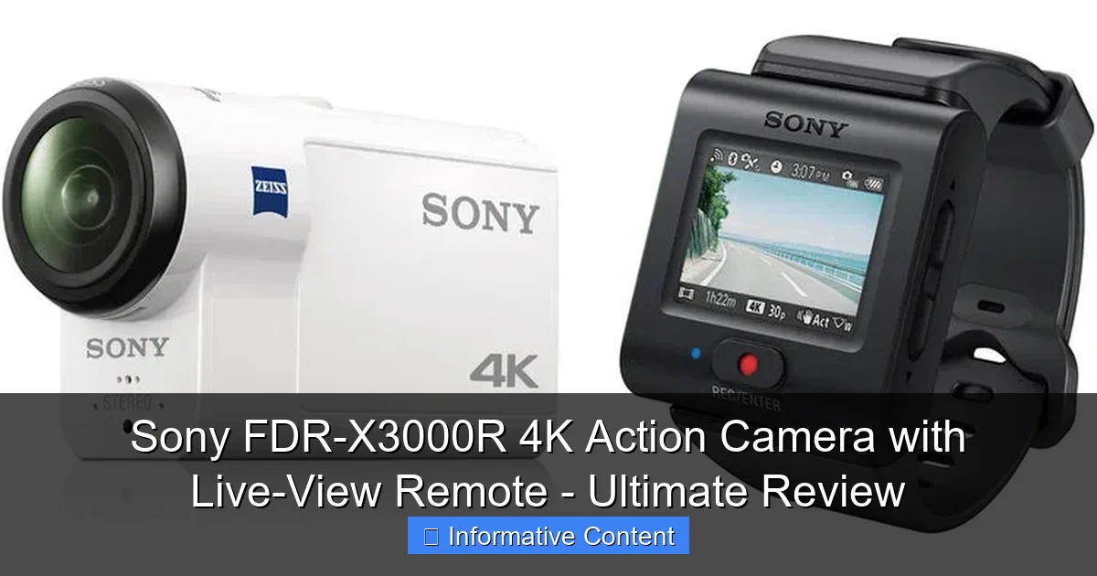 Sony FDR-X3000R 4K Action Camera with Live-View Remote - Ultimate Review
