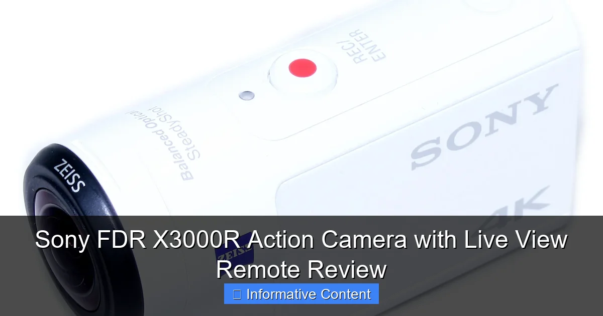 Sony FDR X3000R Action Camera with Live View Remote Review