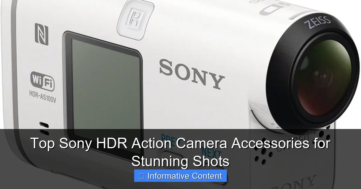 Top Sony HDR Action Camera Accessories for Stunning Shots