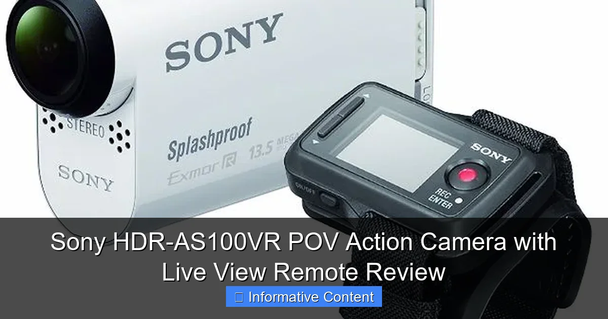 Sony HDR-AS100VR POV Action Camera with Live View Remote Review