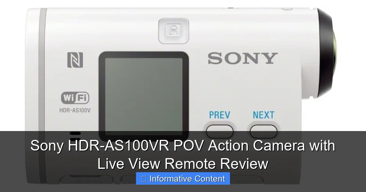 Sony HDR-AS100VR POV Action Camera with Live View Remote Review