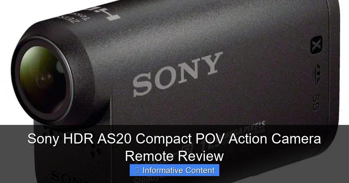 Sony HDR AS20 Compact POV Action Camera Remote Review