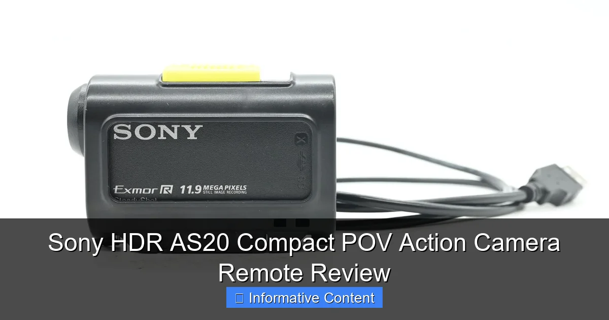 Sony HDR AS20 Compact POV Action Camera Remote Review