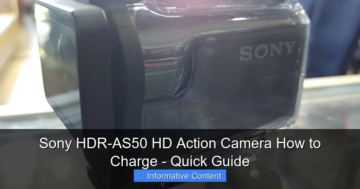 Sony HDR-AS50 HD Action Camera How to Charge - Quick Guide