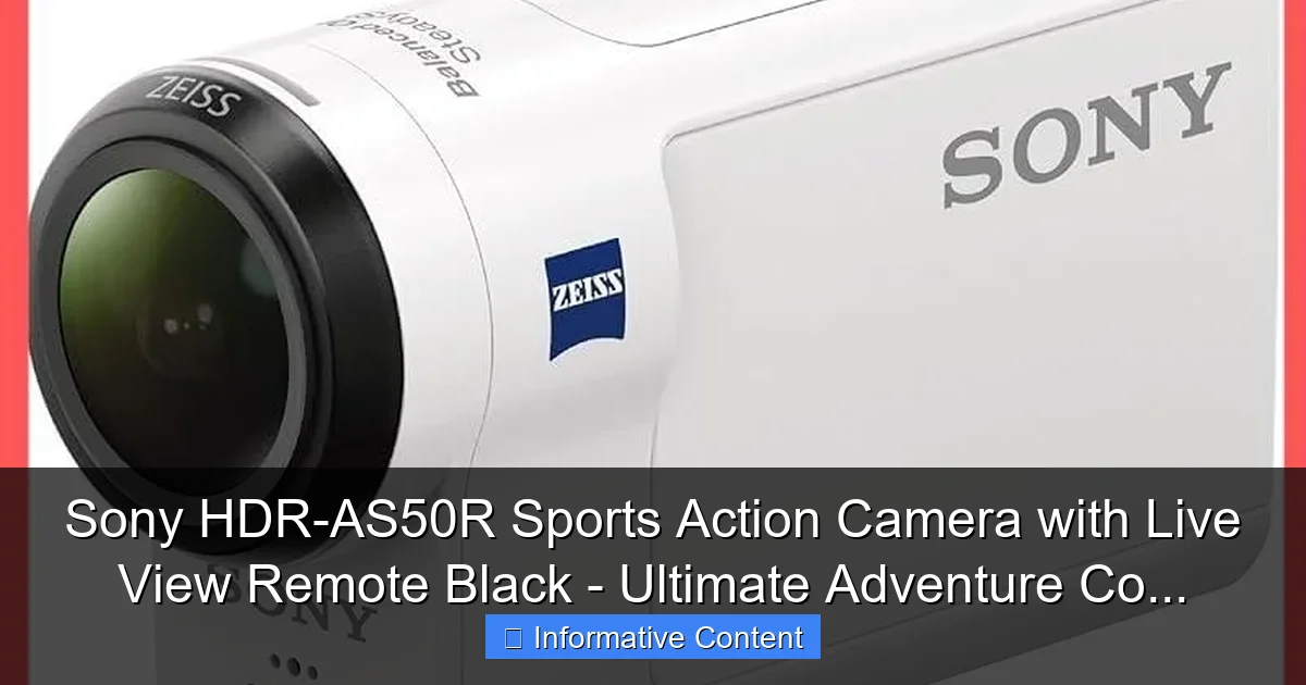 Sony HDR-AS50R Sports Action Camera with Live View Remote Black - Ultimate Adventure Co...