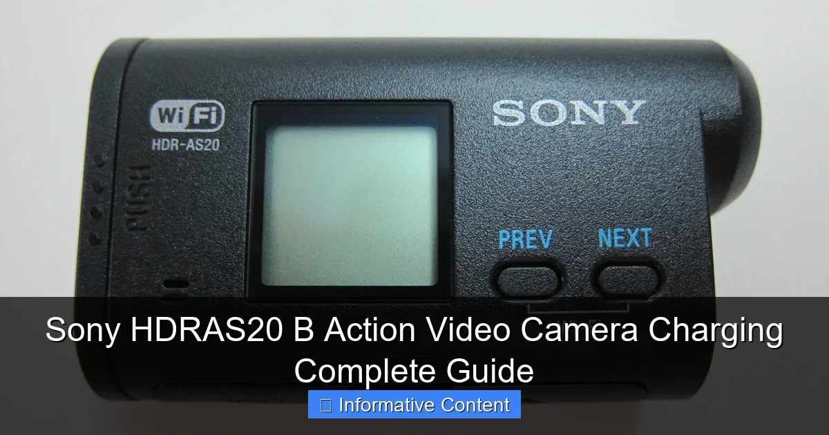 Sony HDRAS20 B Action Video Camera Charging Complete Guide