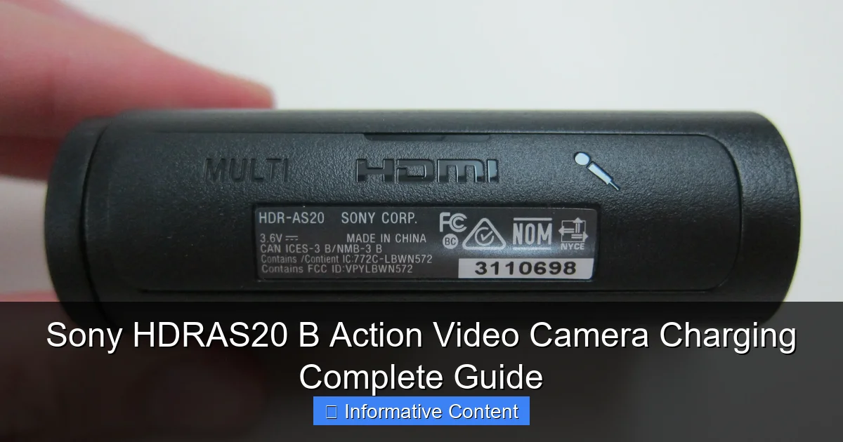 Sony HDRAS20 B Action Video Camera Charging Complete Guide