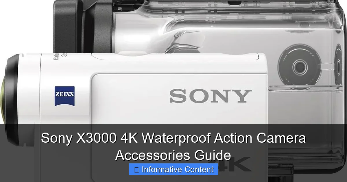 Sony X3000 4K Waterproof Action Camera Accessories Guide