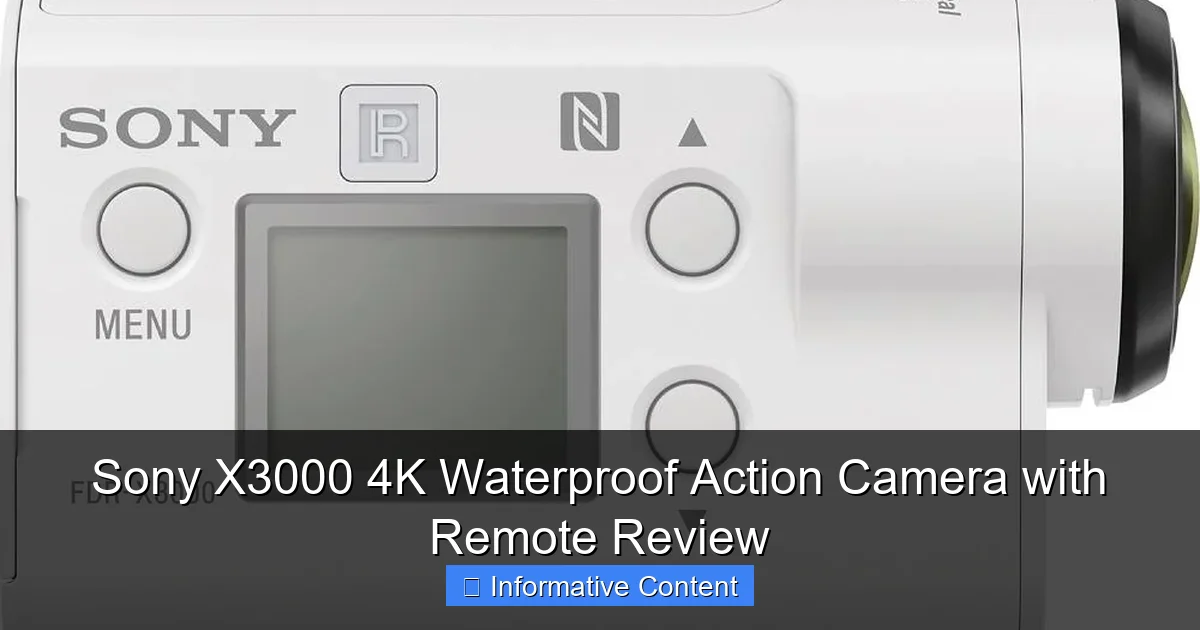Sony X3000 4K Waterproof Action Camera with Remote Review