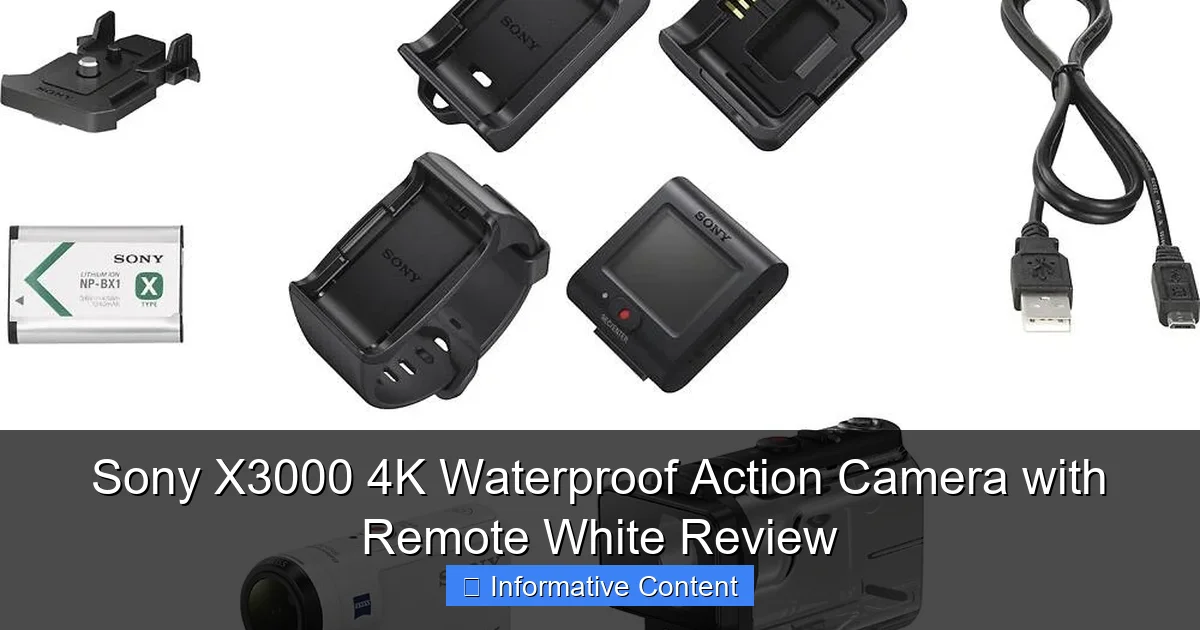 Sony X3000 4K Waterproof Action Camera with Remote White Review