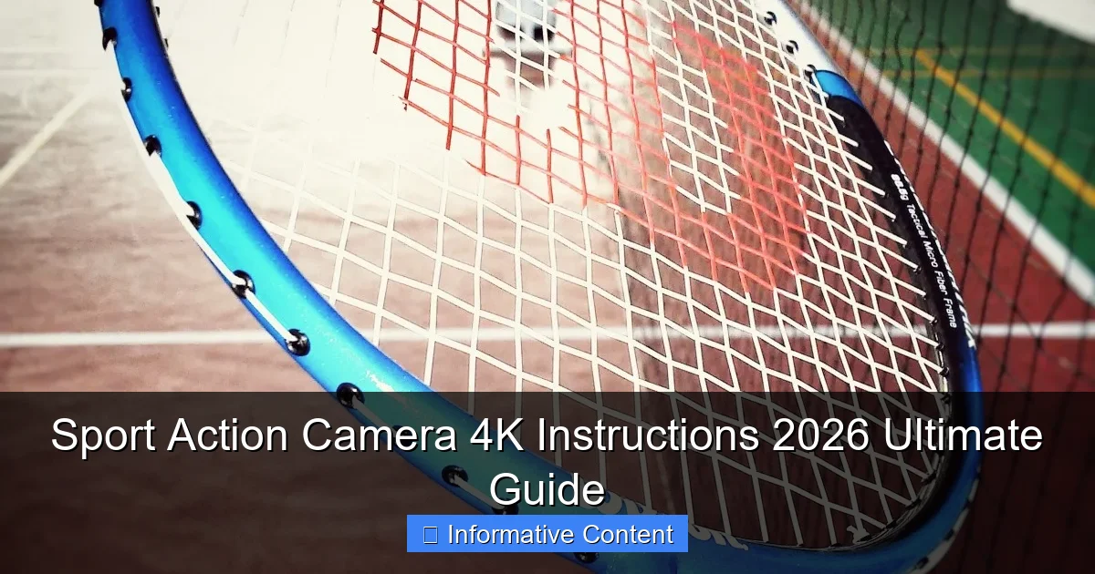 Sport Action Camera 4K Instructions 2026 Ultimate Guide