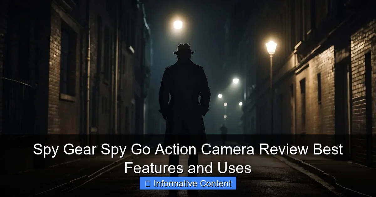 Spy Gear Spy Go Action Camera Review Best Features and Uses