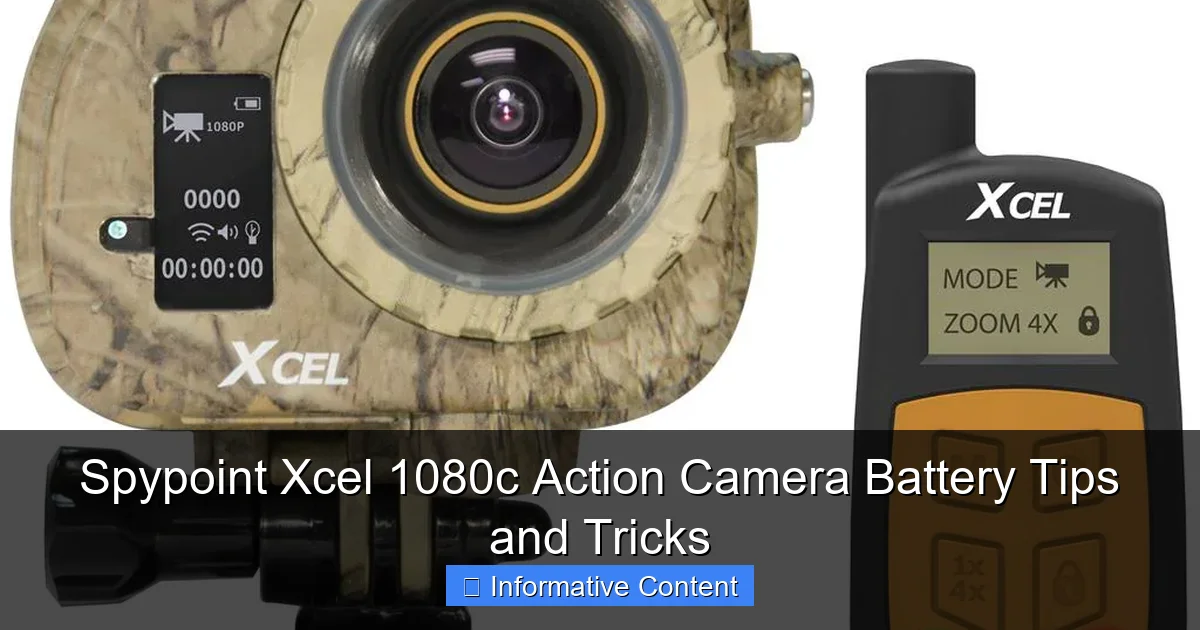 Spypoint Xcel 1080c Action Camera Battery Tips and Tricks