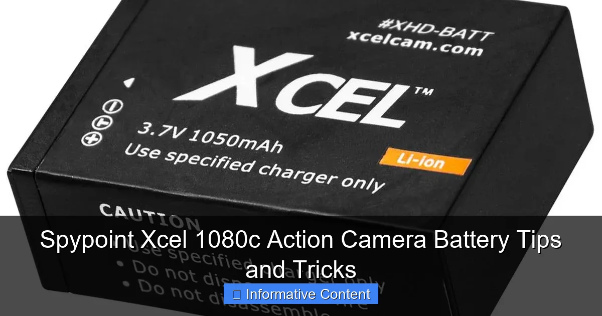 Spypoint Xcel 1080c Action Camera Battery Tips and Tricks