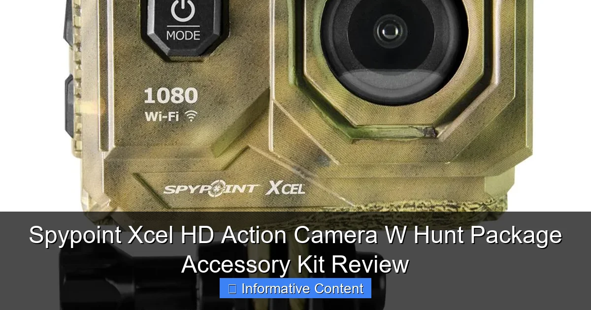 Spypoint Xcel HD Action Camera W Hunt Package Accessory Kit Review