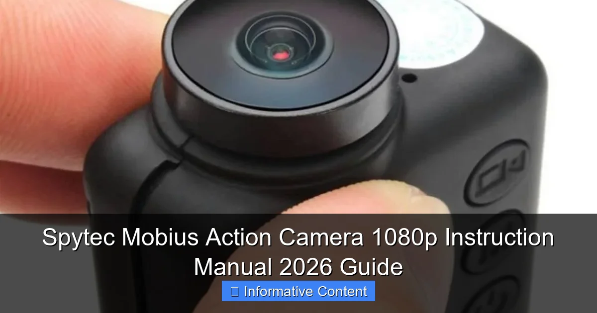 Spytec Mobius Action Camera 1080p Instruction Manual 2026 Guide