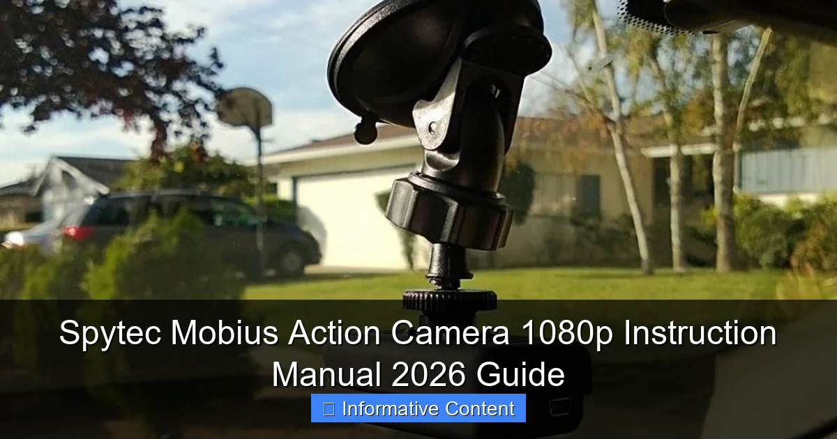 Spytec Mobius Action Camera 1080p Instruction Manual 2026 Guide