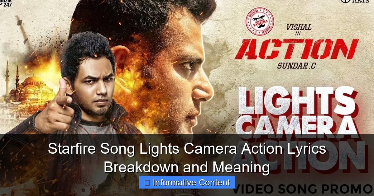 Starfire Song Lights Camera Action Lyrics Breakdown and Meaning