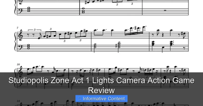 Studiopolis Zone Act 1 Lights Camera Action Game Review