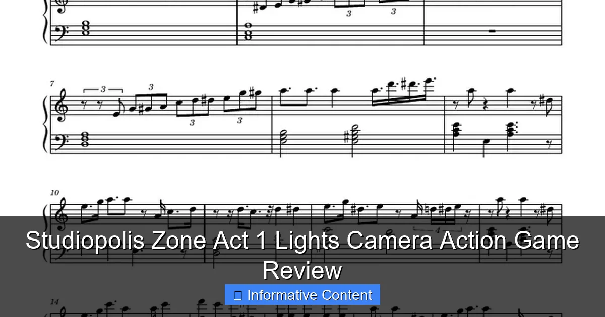 Studiopolis Zone Act 1 Lights Camera Action Game Review