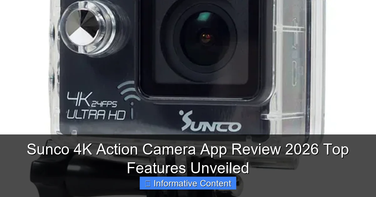 Sunco 4K Action Camera App Review 2026 Top Features Unveiled