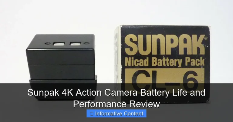 Sunpak 4K Action Camera Battery Life and Performance Review