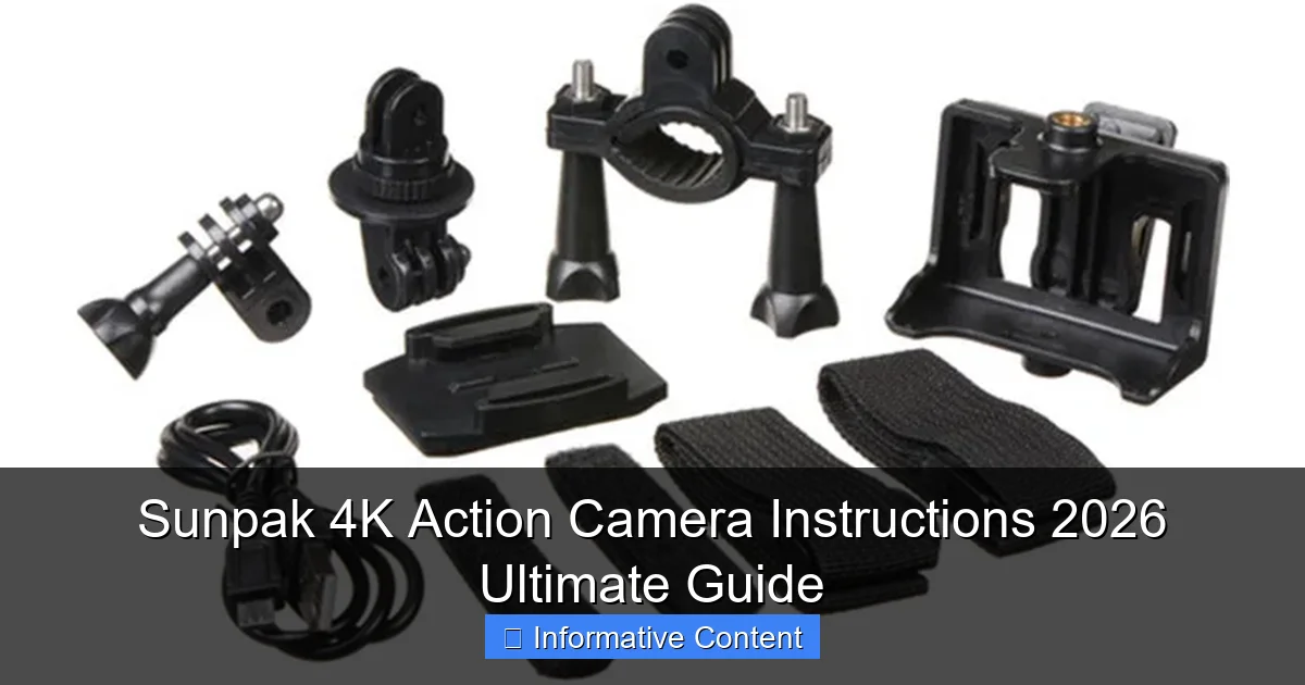 Sunpak 4K Action Camera Instructions 2026 Ultimate Guide