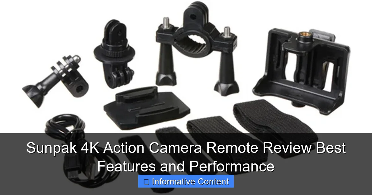 Sunpak 4K Action Camera Remote Review Best Features and Performance