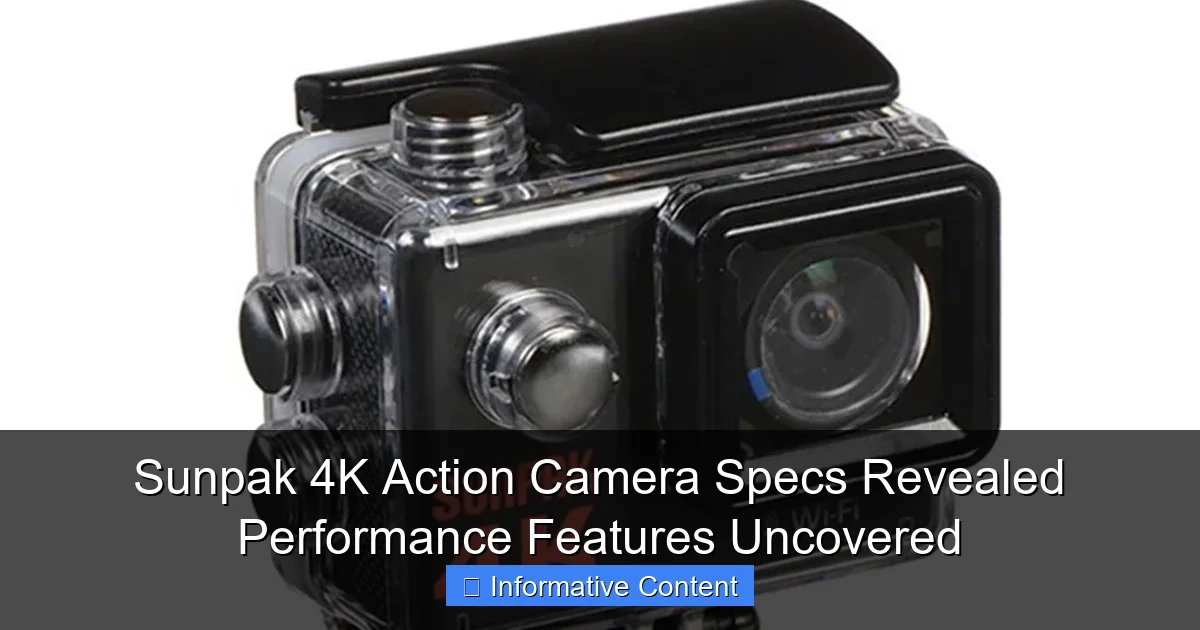 Sunpak 4K Action Camera Specs Revealed Performance Features Uncovered