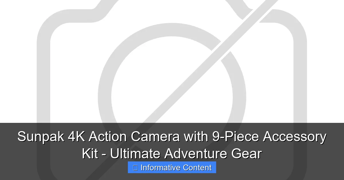 Sunpak 4K Action Camera with 9-Piece Accessory Kit - Ultimate Adventure Gear