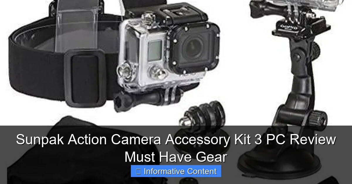 Sunpak Action Camera Accessory Kit 3 PC Review Must Have Gear