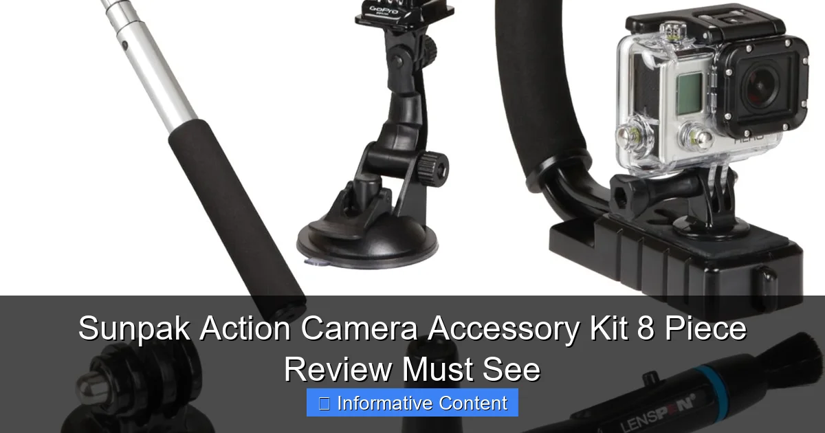 Sunpak Action Camera Accessory Kit 8 Piece Review Must See