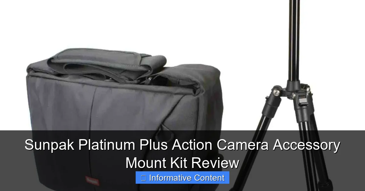 Sunpak Platinum Plus Action Camera Accessory Mount Kit Review