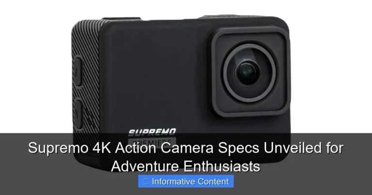 Supremo 4K Action Camera Specs Unveiled for Adventure Enthusiasts