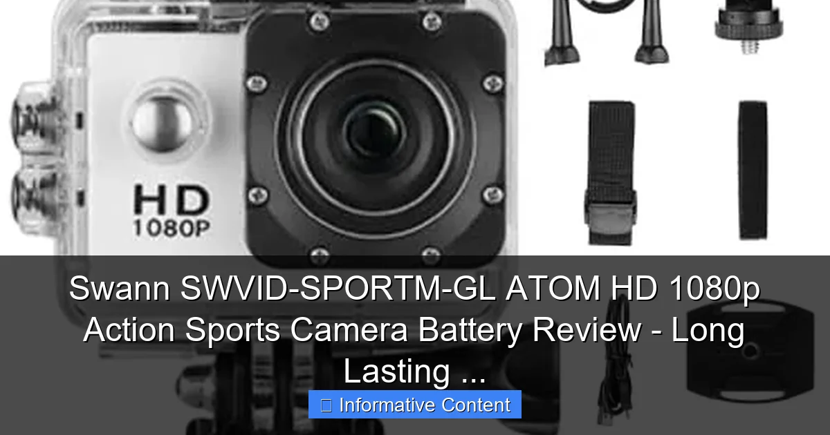 Swann SWVID-SPORTM-GL ATOM HD 1080p Action Sports Camera Battery Review - Long Lasting ...