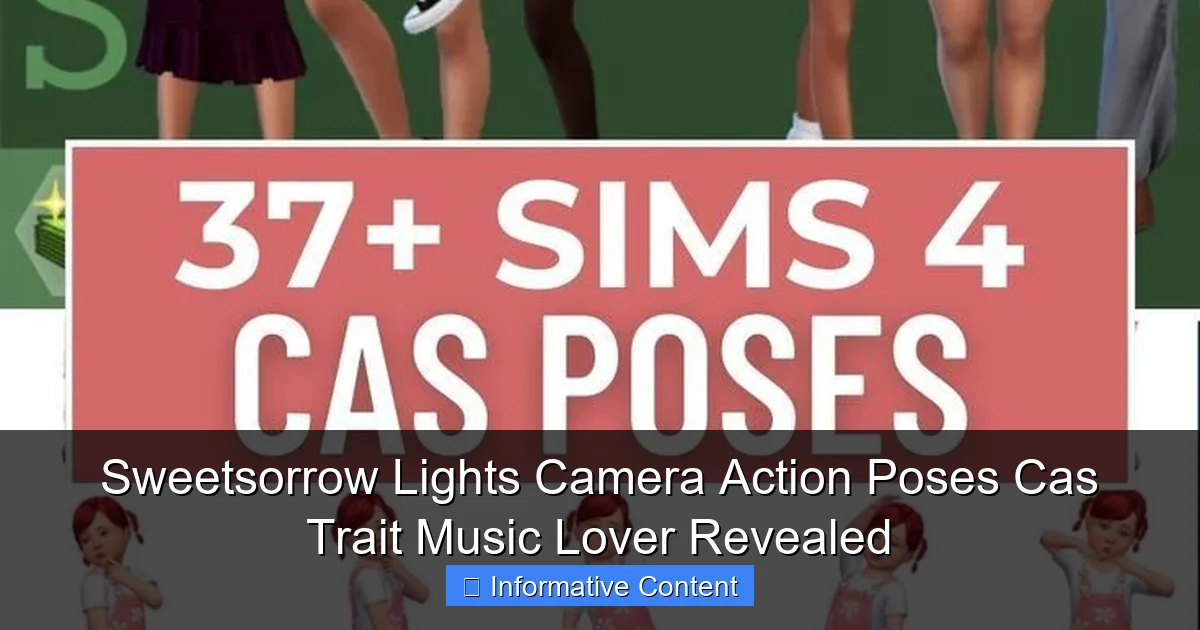 Sweetsorrow Lights Camera Action Poses Cas Trait Music Lover Revealed