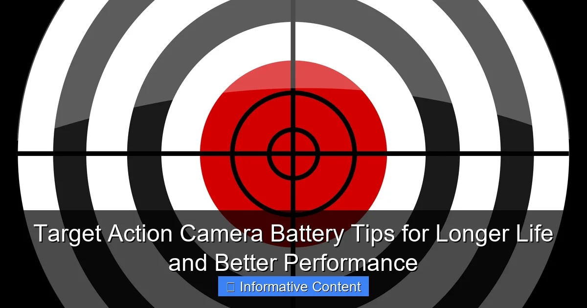 Target Action Camera Battery Tips for Longer Life and Better Performance