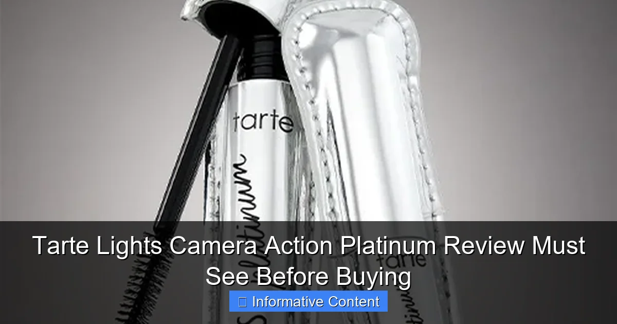 Tarte Lights Camera Action Platinum Review Must See Before Buying