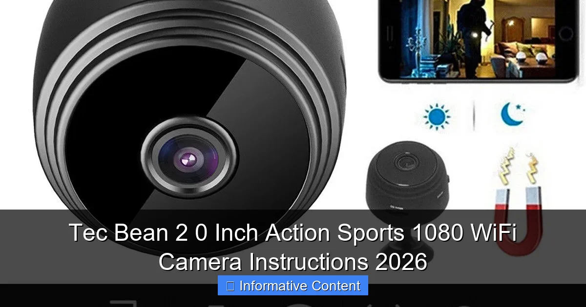 Tec Bean 2 0 Inch Action Sports 1080 WiFi Camera Instructions 2026