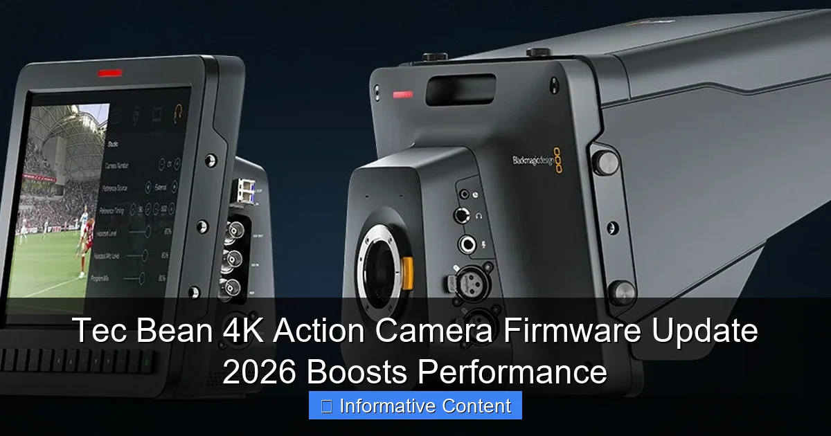 Tec Bean 4K Action Camera Firmware Update 2026 Boosts Performance