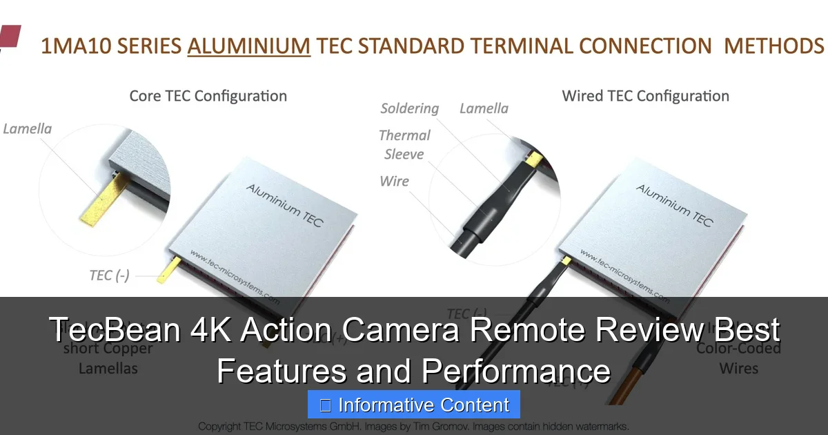 TecBean 4K Action Camera Remote Review Best Features and Performance