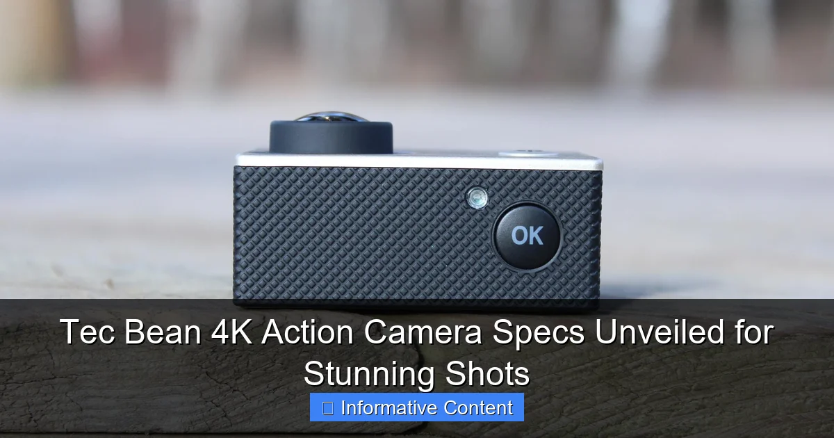 Tec Bean 4K Action Camera Specs Unveiled for Stunning Shots