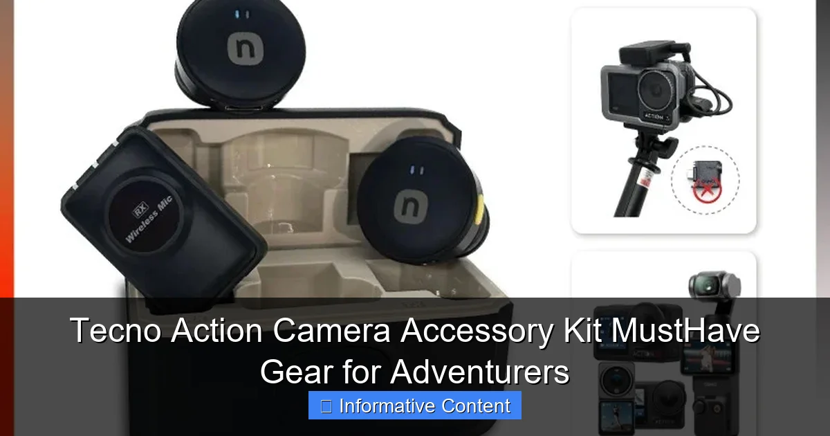 Tecno Action Camera Accessory Kit MustHave Gear for Adventurers
