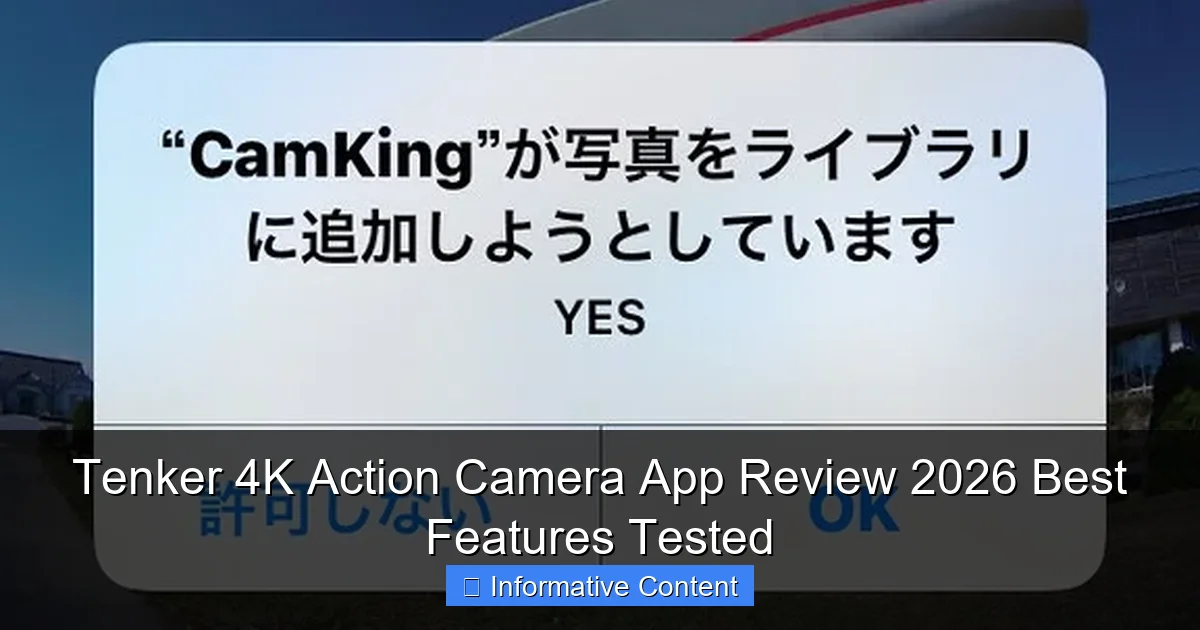 Tenker 4K Action Camera App Review 2026 Best Features Tested